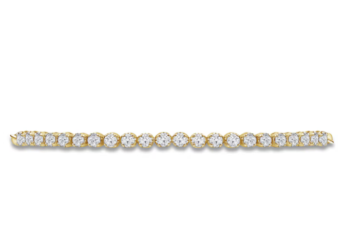 1 Carat Lab-Created Diamond Line Bolo Bracelet in 14K Yellow Gold | SimplyIn Diamonds - Image 2